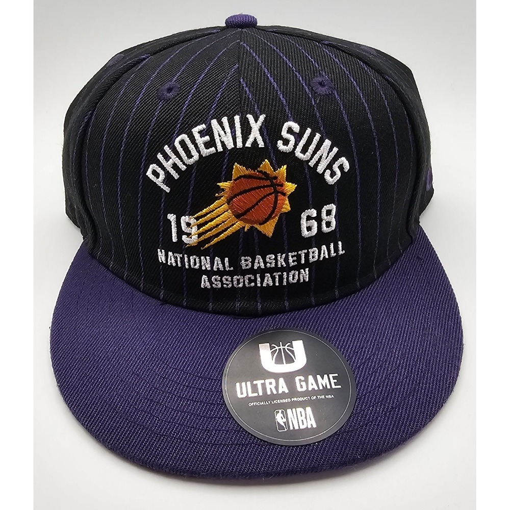 Ultra Game NBA Phoenix Suns 1968 Pinstripe Purple‎ Black Snapback Hat